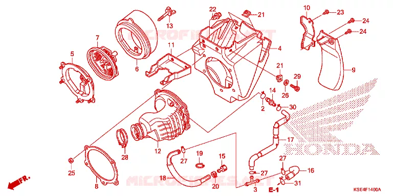 FILTRE A AIR Honda MOTO 150 CRF 2012  CRF150RBC