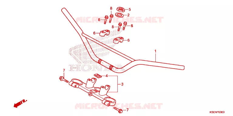GUIDON - TE DE FOURCHE Honda MOTO 150 CRF 2013  CRF150RBD