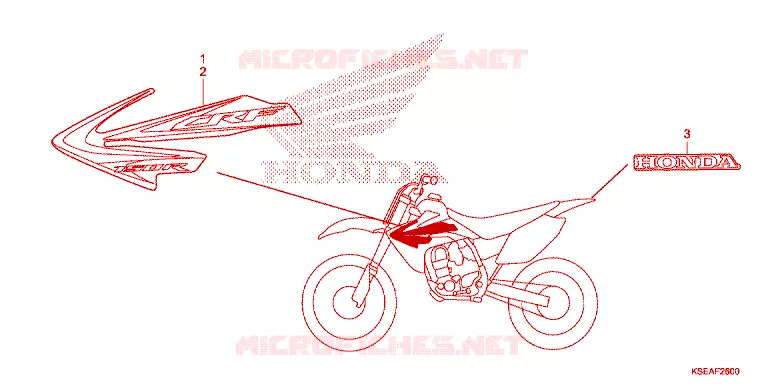 AUTOCOLLANTS Honda MOTO 150 CRF 2014  CRF150RBE