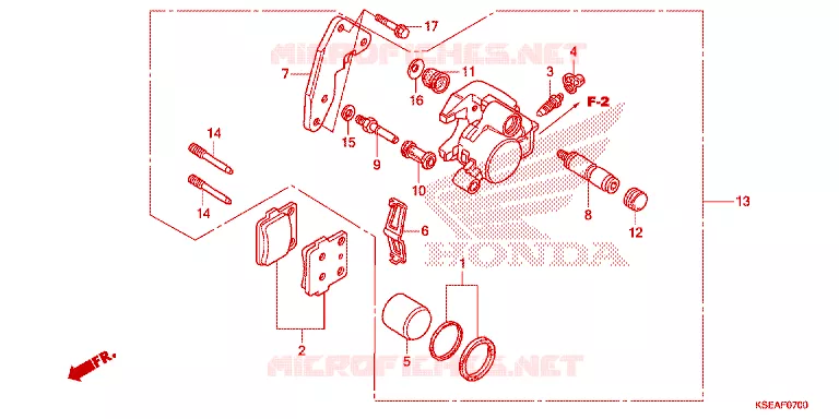 ETRIER DE FREIN AVANT Honda MOTO 150 CRF 2014  CRF150RBE