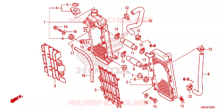 RADIATEUR Honda MOTO 150 CRF 2014  CRF150RBE