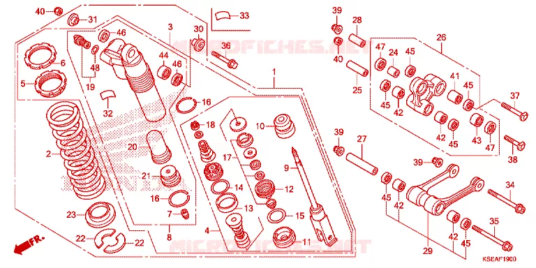 AMORTISSEUR ARRIERE Honda MOTO 150 CRF 2015  CRF150RBF