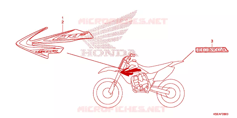 AUTOCOLLANTS Honda MOTO 150 CRF 2015  CRF150RBF