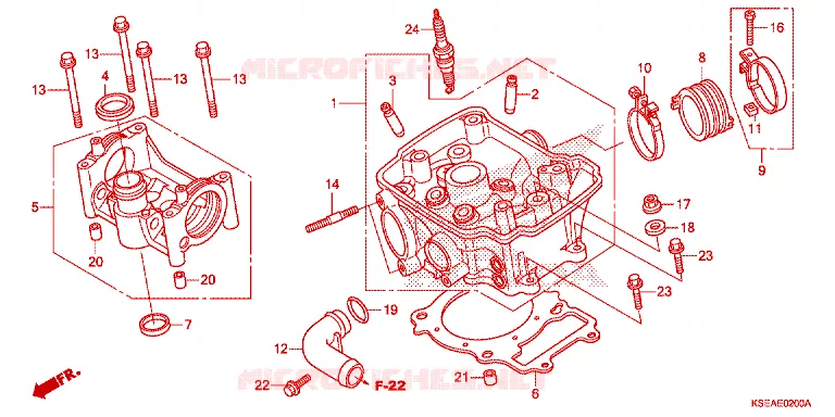 CULASSE Honda MOTO 150 CRF 2015  CRF150RBF