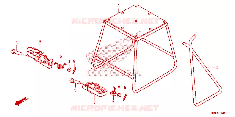 BEQUILLE - REPOSE PIEDS Honda MOTO 150 CRF 2016  CRF150RBG