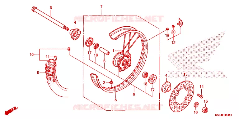 ROUE AVANT Honda MOTO 150 CRF 2012  CRF150RC