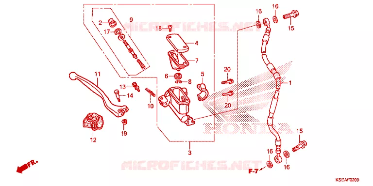 MAITRE CYLINDRE DE FREIN AVANT Honda MOTO 150 CRF 2014  CRF150RE