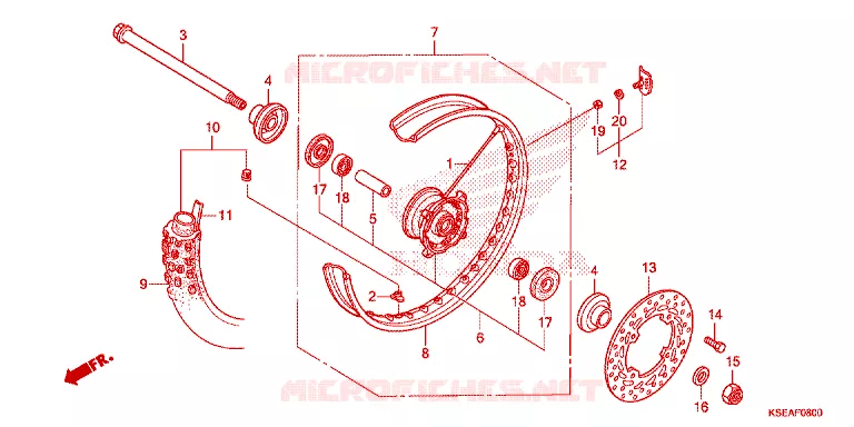 ROUE AVANT Honda MOTO 150 CRF 2014  CRF150RE