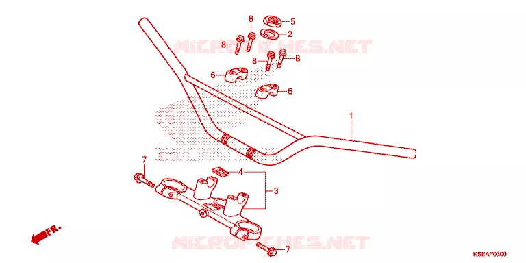 GUIDON - TE DE FOURCHE Honda MOTO 150 CRF 2015  CRF150RF