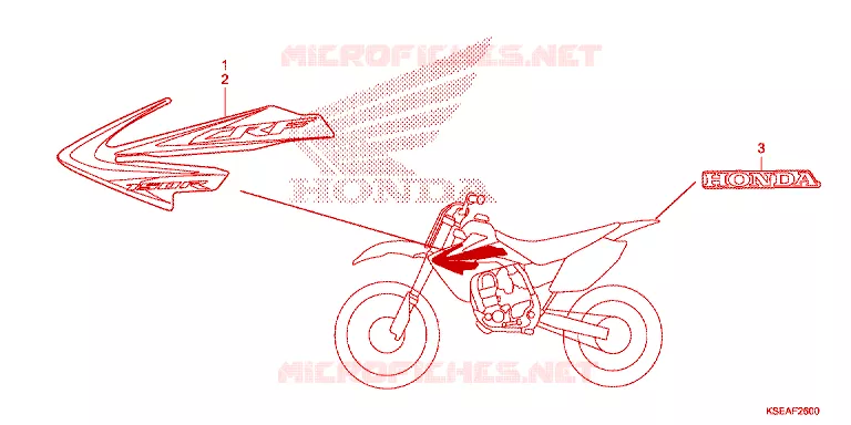 AUTOCOLLANTS Honda MOTO 150 CRF 2016  CRF150RG