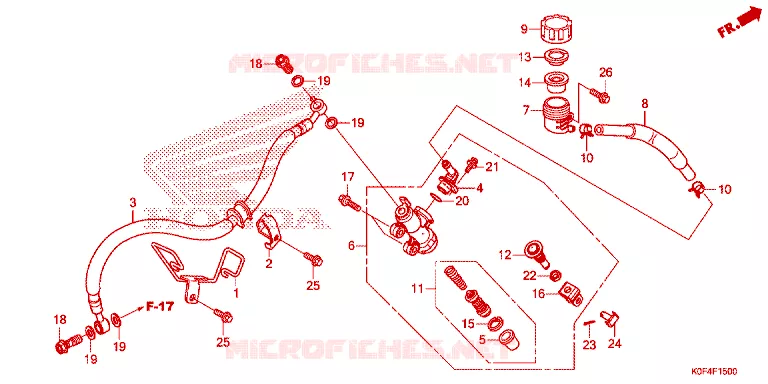 MAITRE CYLINDRE DE FREIN ARRIERE Honda MOTO 125 MONKEY 2020  Z125MAL
