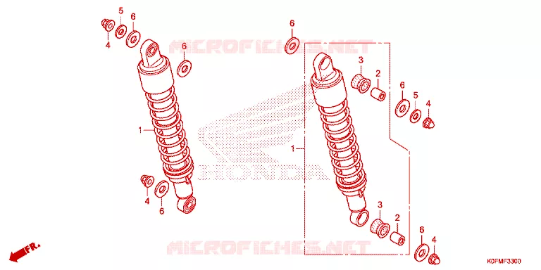 AMORTISSEUR ARRIERE Honda MOTO 125 MONKEY 2020  Z125ML