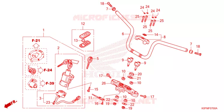 GUIDON Honda MOTO 125 MONKEY 2020  Z125ML