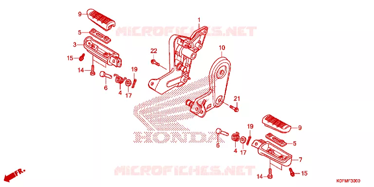 REPOSE PIED Honda MOTO 125 MONKEY 2020  Z125ML