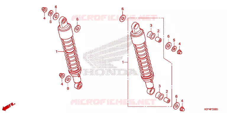 AMORTISSEUR ARRIERE Honda MOTO 125 MONKEY 2020  Z125ML