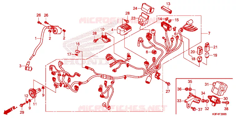FAISCEAU DES FILS Honda MOTO 125 MONKEY 2020  Z125ML