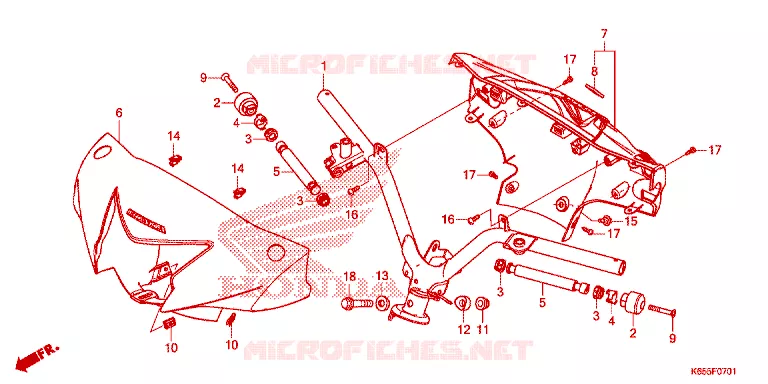 GUIDON - CARENAGE Honda MOTO 110 BIZ 2023  BC110MP