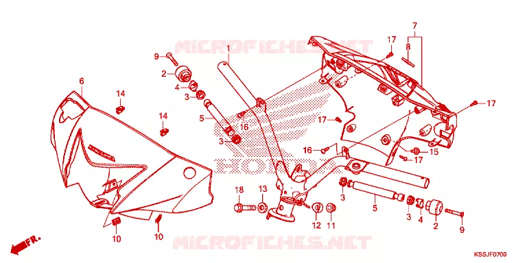 GUIDON - CARENAGE Honda MOTO 125 BIZ 2023  BC125MCP