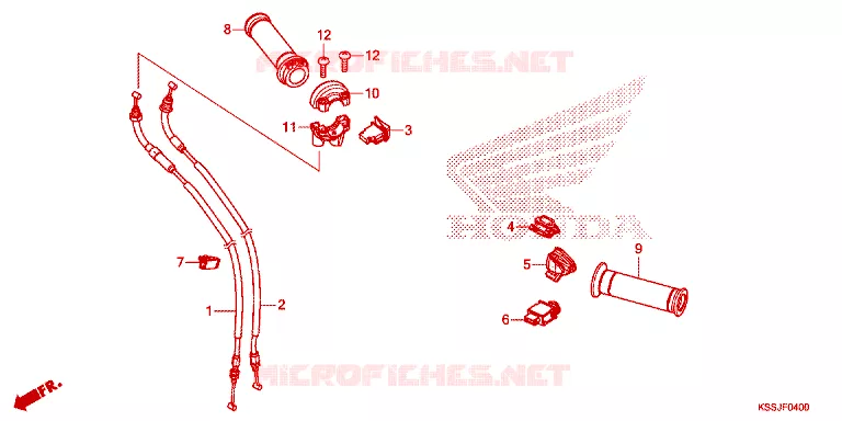 POIGNEE - COMMODO - CABLE Honda MOTO 125 BIZ 2023  BC125MCP