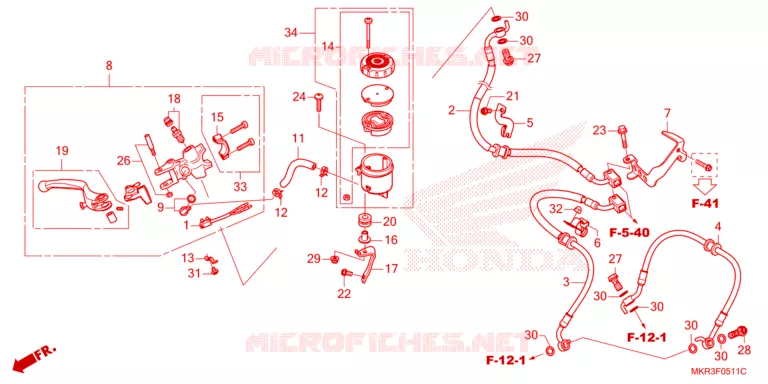 MAITRE CYLINDRE DE FREIN AVANT Honda MOTO 1000 CBR 2023  CBR1000SPP