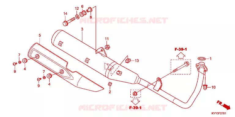 SILENCIEUX D'ECHAPPEMENT Honda MOTO 125 ACE 2014  CGX125SHE