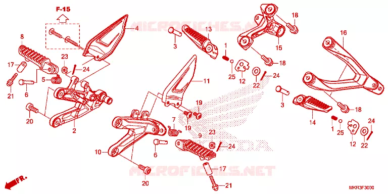 REPOSE PIED Honda MOTO 1000 CBR 2022  CBR1000SPN