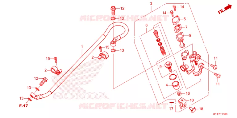 MAITRE CYLINDRE DE FREIN ARRIERE Honda MOTO 250 CRF 2024  CRF250LP