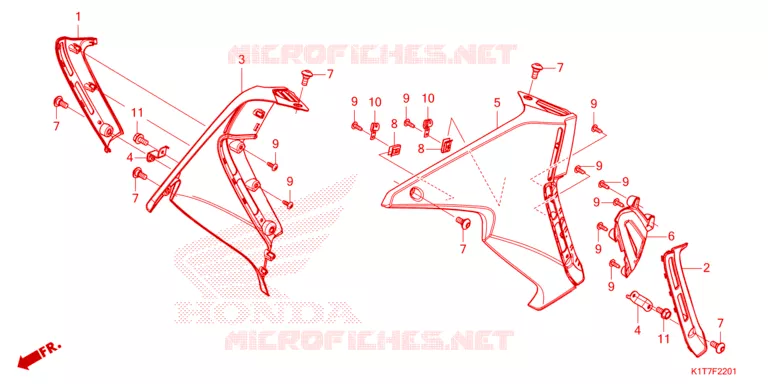 OUIES DE RADIATEUR Honda MOTO 250 CRF 2023  CRF250LRP