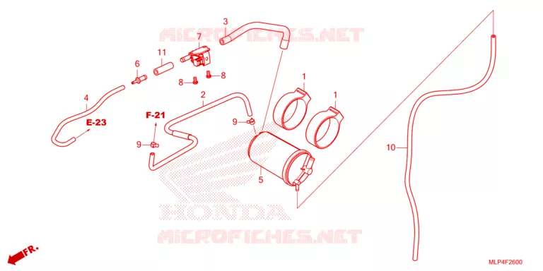 SYSTÈME DE RECYCLAGE DES GAZ Honda MOTO 500 CL 2023  CL500AP