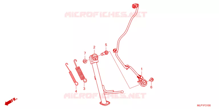 BEQUILLE LATERALE Honda MOTO 500 CL 2023  CL500AP