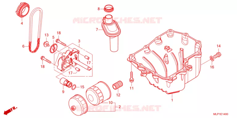 CARTER - POMPE - FILTRE A HUILE Honda MOTO 500 CL 2024  CL500AP