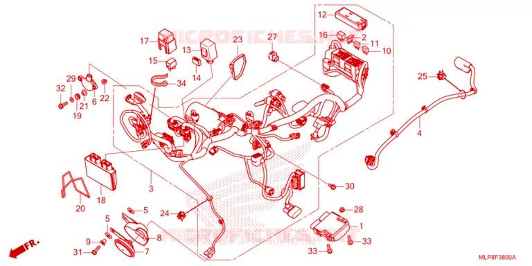 FAISCEAU DES FILS Honda MOTO 500 CL 2023  CL500AP