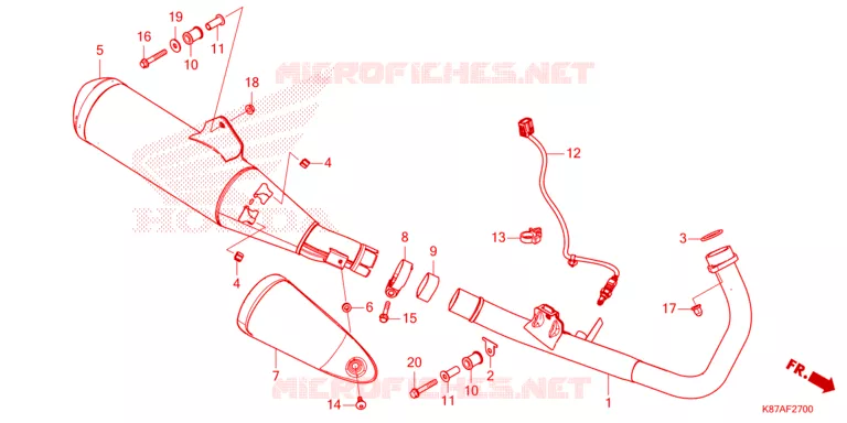 SILENCIEUX D'ECHAPPEMENT Honda MOTO 500 REBEL 2023  CMX300AP
