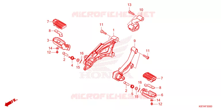 REPOSE PIED Honda MOTO 500 REBEL 2023  CMX300AP