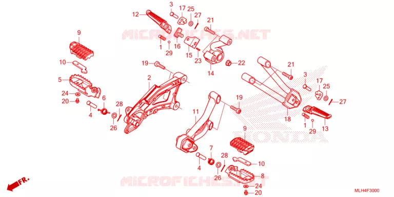 REPOSE PIED Honda MOTO 500 REBEL 2023  CMX500AP
