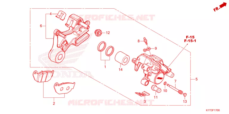 ETRIER DE FREIN ARRIERE Honda MOTO 250 CRF 2022  CRF250LRAM