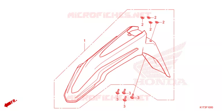 GARDE BOUE AVANT Honda MOTO 250 CRF 2021  CRF250LRAM
