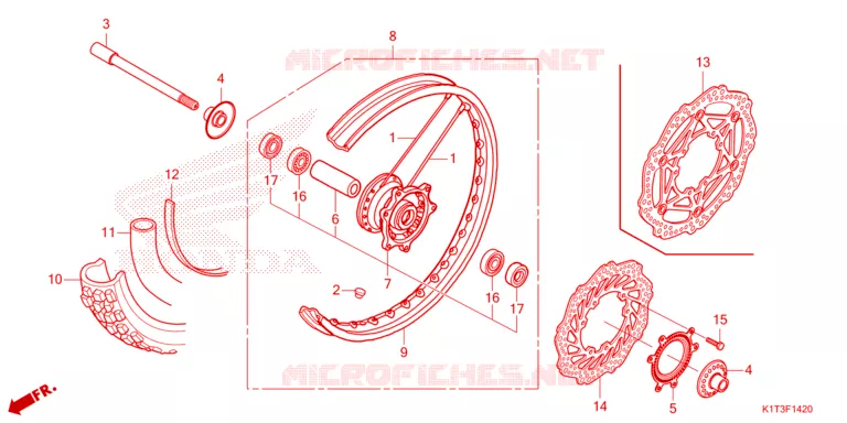 ROUE AVANT Honda MOTO 250 CRF 2022  CRF250LRAM