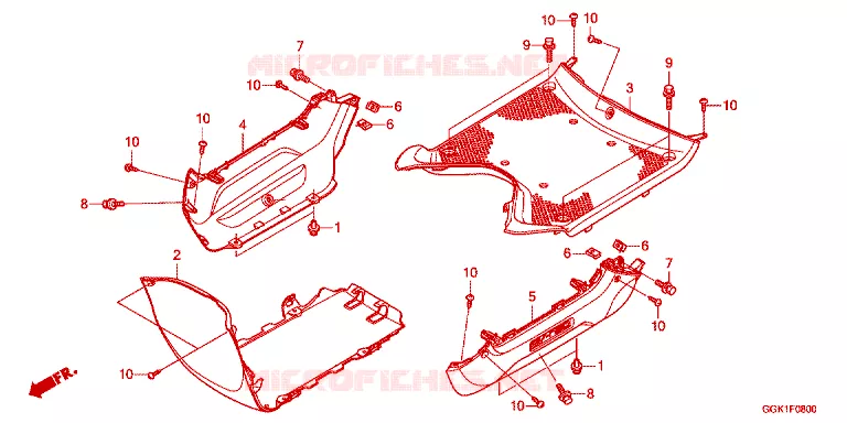 MARCHE PIEDS Honda SCOOTER electric EV-NEO 2012  EVC50B
