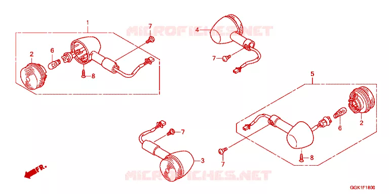CLIGNOTANT Honda SCOOTER electric EV-NEO 2014  EVC50PROB