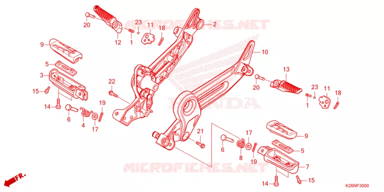 REPOSE PIED Honda MOTO 125 GROM 2024  MSX125AR