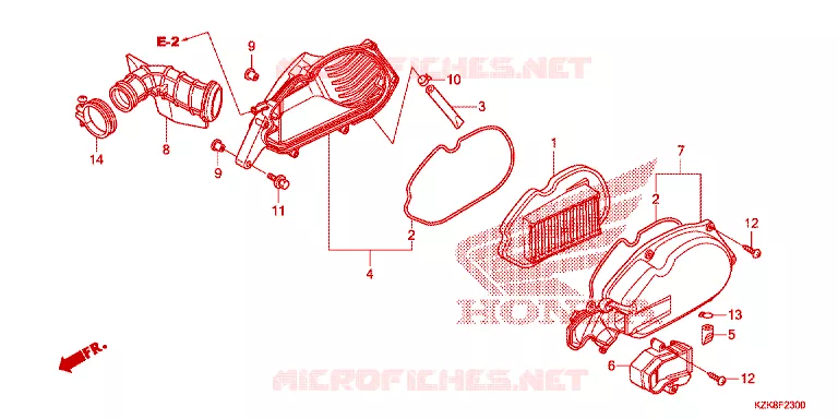 FILTRE A AIR Honda SCOOTER 110 DIO 2015  SCV110FBC