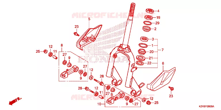 FOURCHE Honda SCOOTER 110 DIO 2014  SCV110FBC