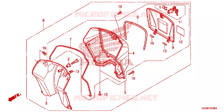 PROTEGE JAMBES Honda SCOOTER 110 DIO 2013  SCV110FBC