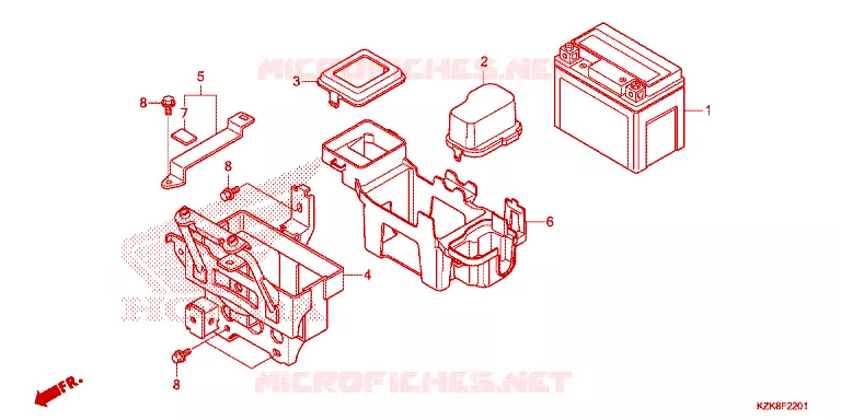 BATTERIE Honda SCOOTER 110 DIO 2017  SCV110FBH