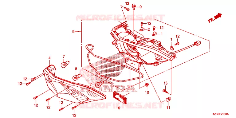 FEUX ARRIERE Honda SCOOTER 110 DIO 2017  SCV110FBH