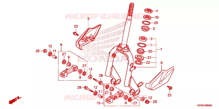 FOURCHE Honda SCOOTER 110 DIO 2018  SCV110FBH
