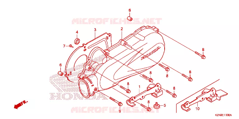 COUVERCLE GAUCHE Honda SCOOTER 110 DIO 2019  SCV110FBK