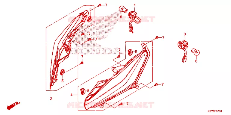 CLIGNOTANT AVANT Honda SCOOTER 110 DIO 2020  SCV110FBL