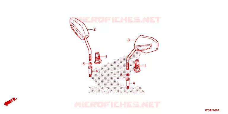 RETROVISEUR Honda SCOOTER 110 DIO 2020  SCV110FBL